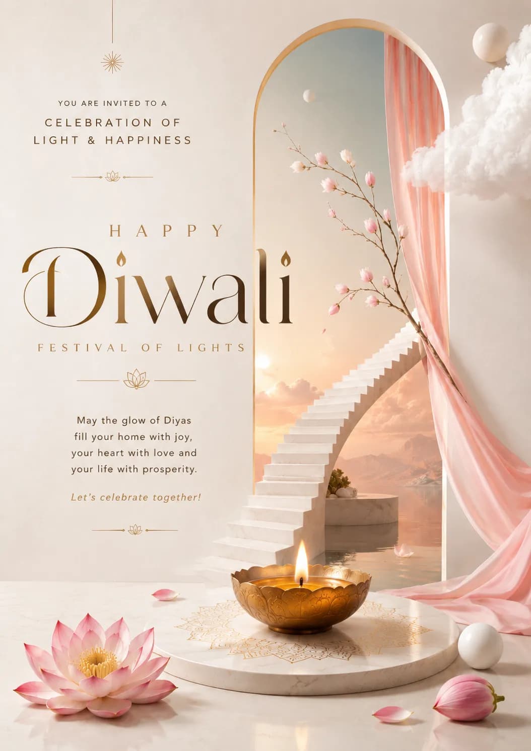 Diwali Invitation Card Generator