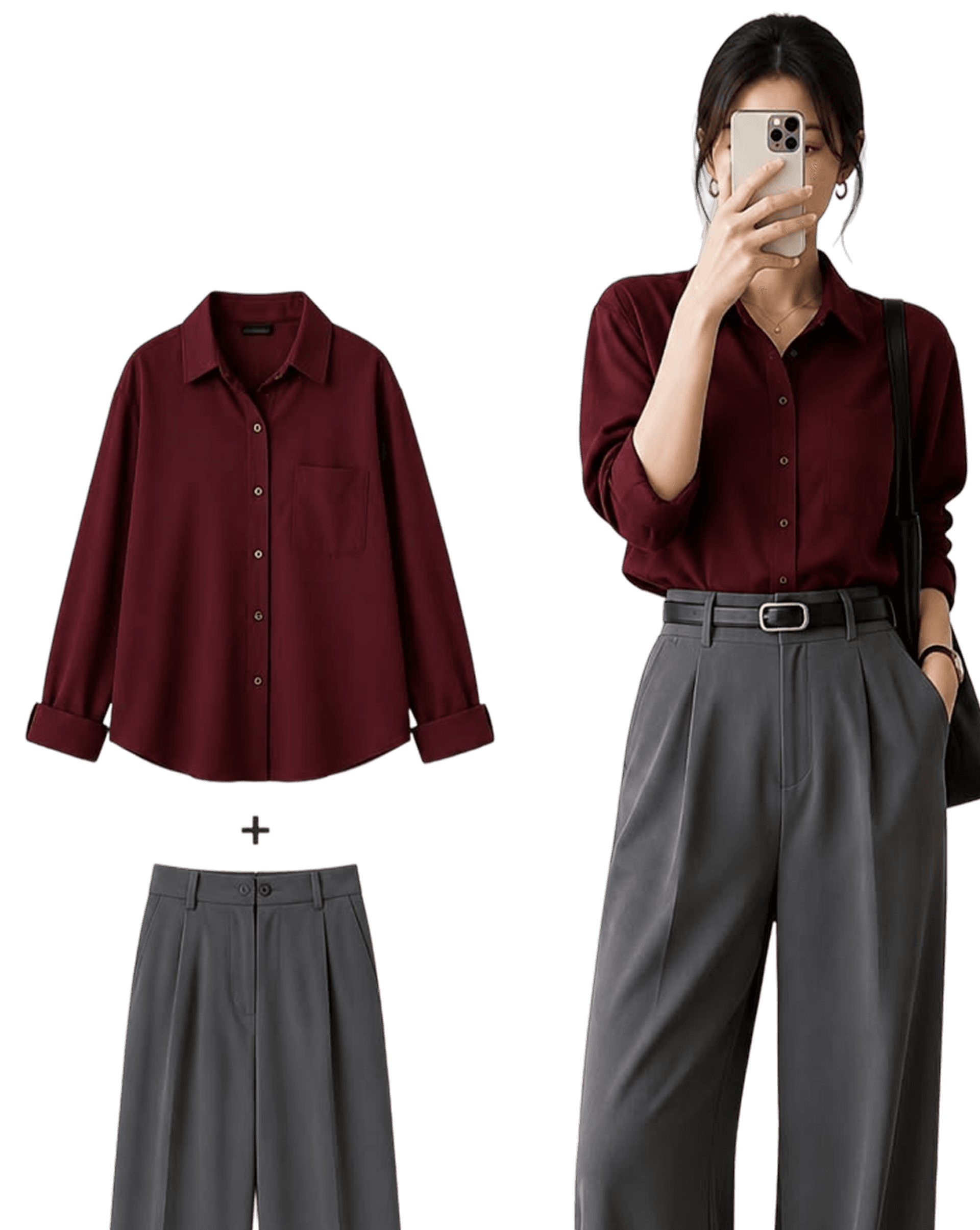 Virtual Try-On Red Outfit Showcase