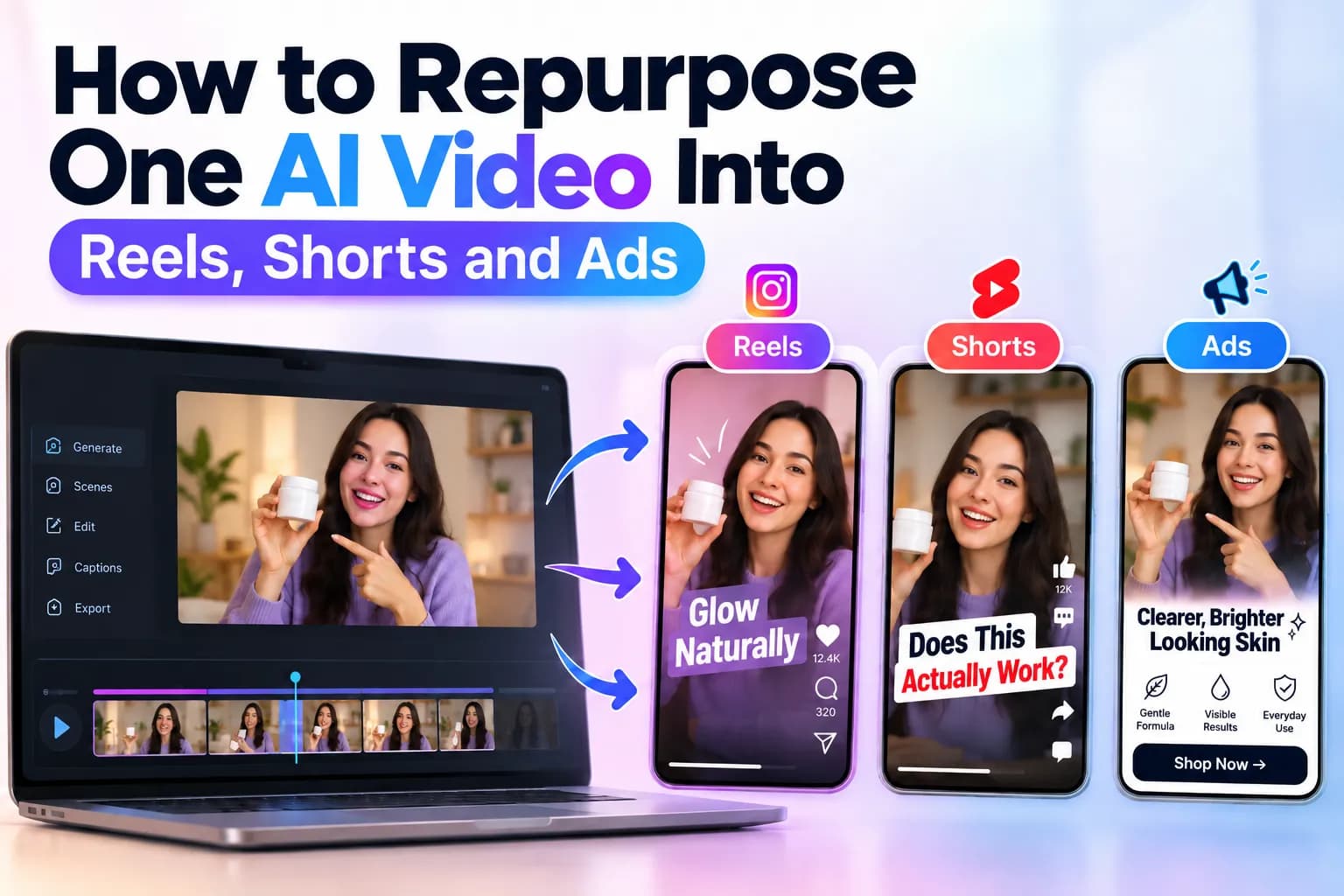 How to Repurpose One AI Video Into Reels, Shorts and Ads