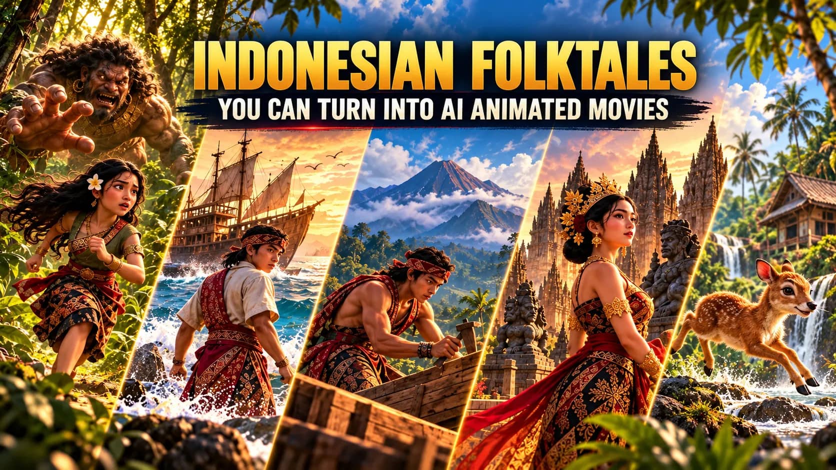 Indonesian Folktales You Can Turn into AI Animated Movies