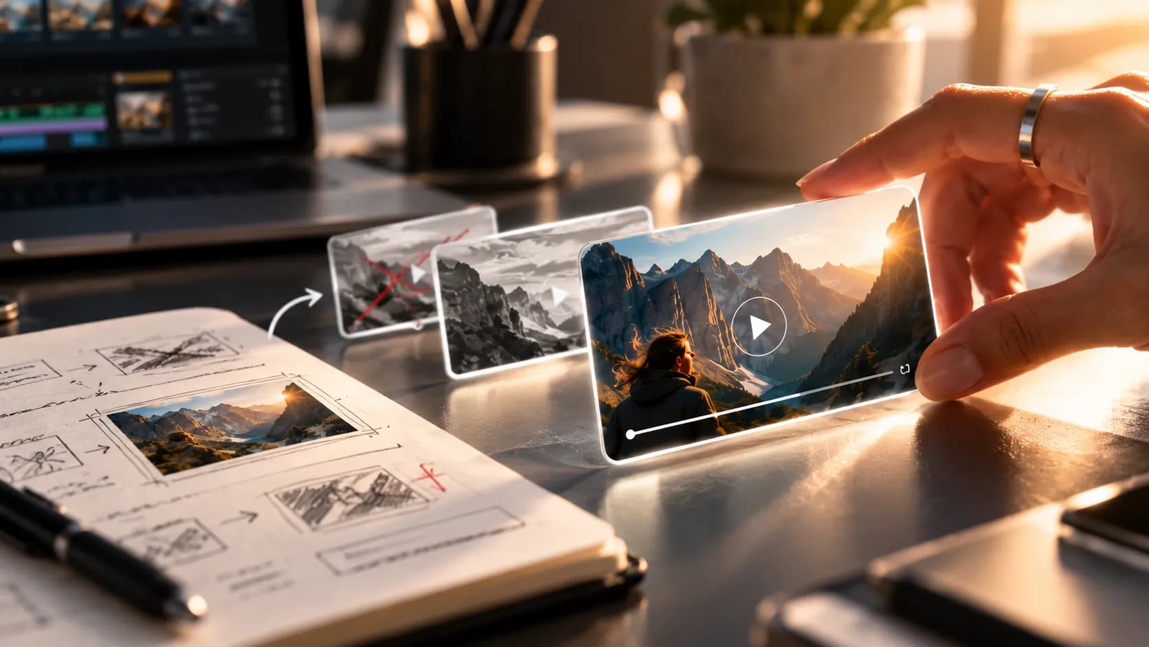 Professional business workflow for blog to video ai
