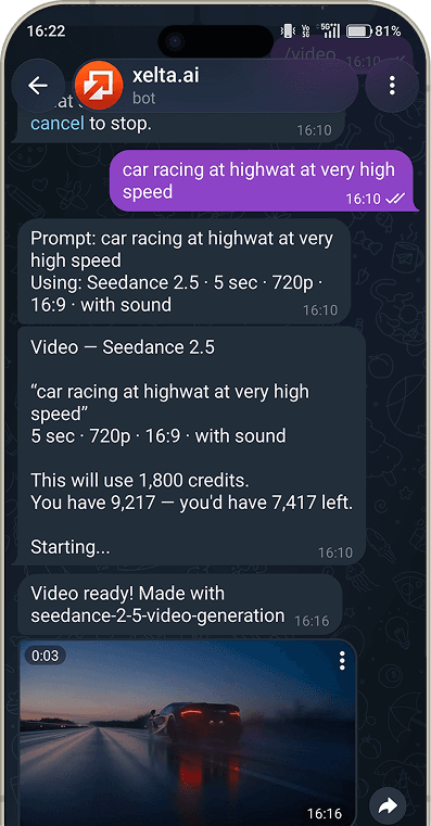 Telegram AI Chat Demo