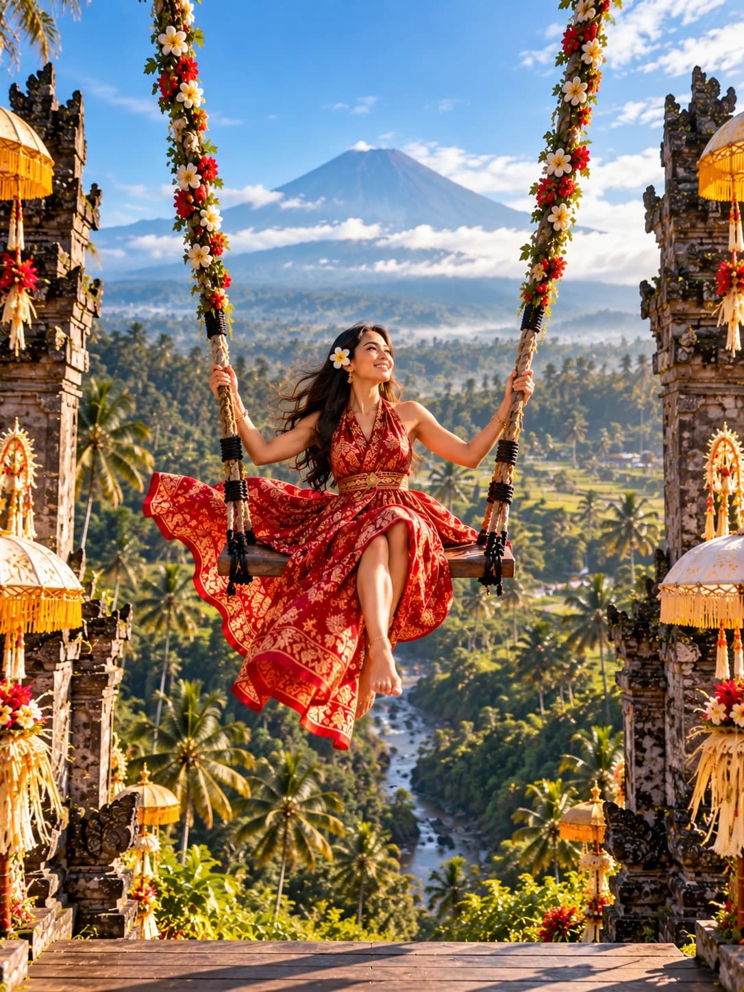 Bali Swing Over Tropical Valley